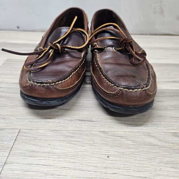 Polo Ralph Lauren Sport Mens Brown Leather Loafer Size 8.5 Preppy Office